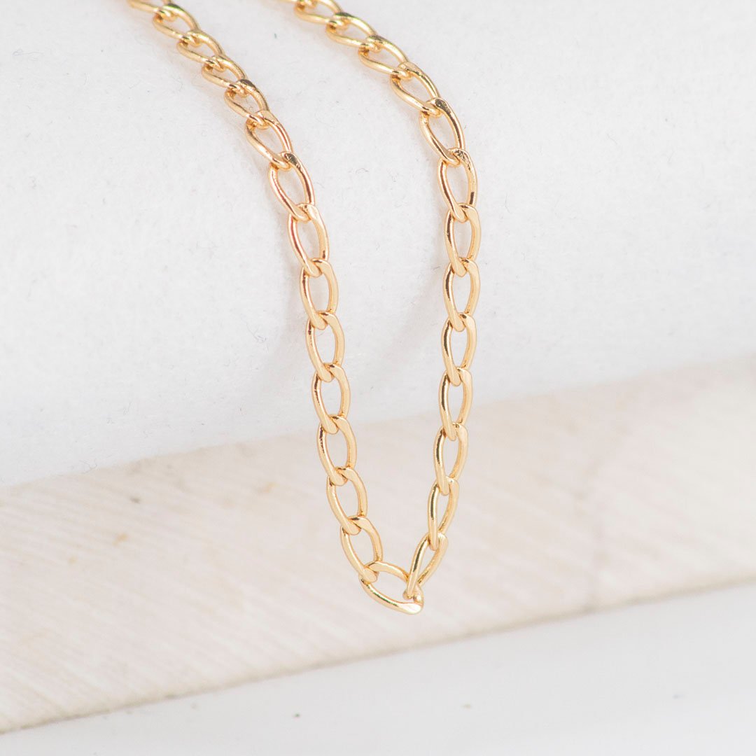 CADENA CUBANA MINI ALARGADA 3MM-60CM