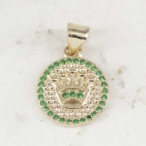 DIJE ROLEX CIRCONES ESMERALDA