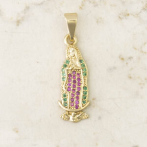 DIJE GUADALUPE CIRCONIAS COLORES GRANDE