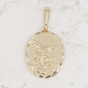 DIJE SAN MIGUEL ARCANGEL BORDE DIAMANTADO