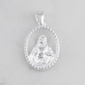 DIJE OVALO CIRCONES SAGRADO CORAZON