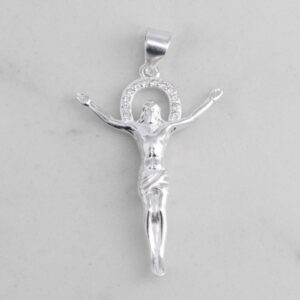 DIJE CRISTO CORONA CIRCONES