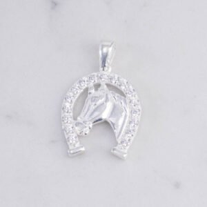 DIJE HERRADURA CABALLO CIRCONES